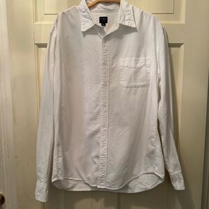 Men’s J Crew White Button Down Shirt Size Large